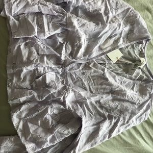 Wilfred Peplum Blouse in Pale Violet